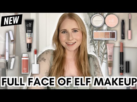 FULL FACE OF ELF MAKEUP 💄 Testing VIRAL e.l.f. beauty 2024 | Camo Liquid Blush and CC Cream