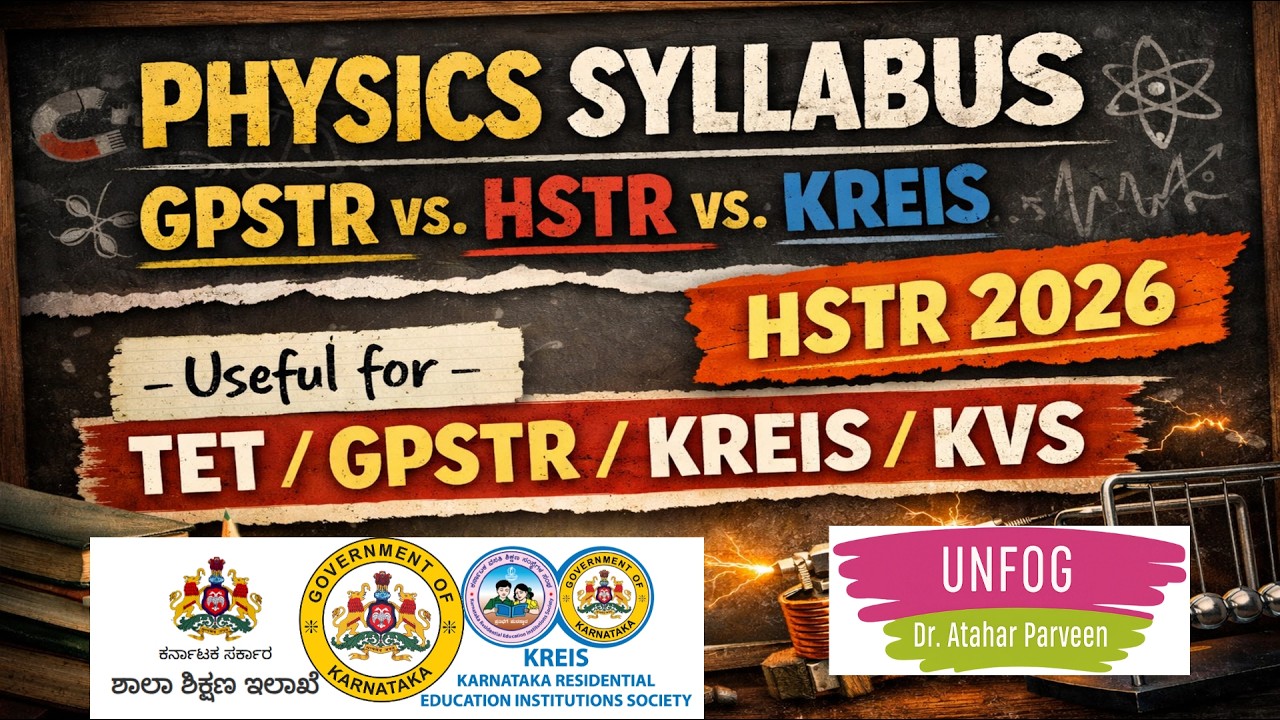 GPSTR vs HSTR vs KREIS (Physics syllabus) easy? Tough? #hstr_maths_science