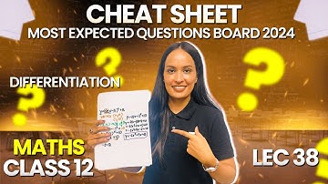 Differentiation 🔥| Continuity and Differentiability🔥😨 | Cheat Sheet 🔥 | Lec 38 | Shivani Sharma