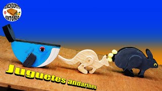 🦘Los juguetes de madera más divertidos,🐳 animales que caminan solos 🐇