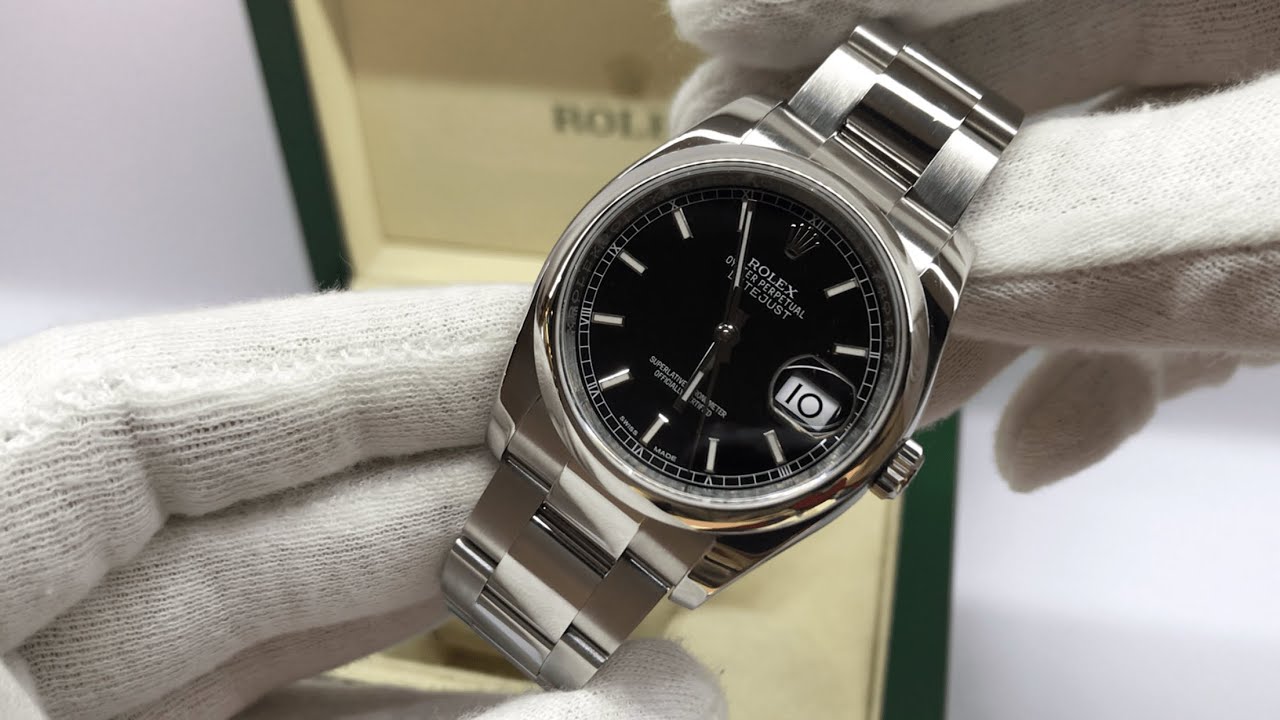 Rolex Datejust Black Dial Oyster 