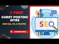 Free Guest Posting sites | Dofollow Backlilnks | Free Aurthor Accounts | guest blog | awaisblogger