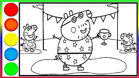 Peppa Pig Wants A New World Puddle Jumping Record_Peppa Pig coloring pages