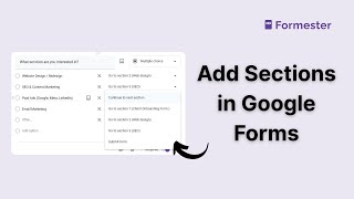 How to Create Form Sections & Redirect Users in Google Forms