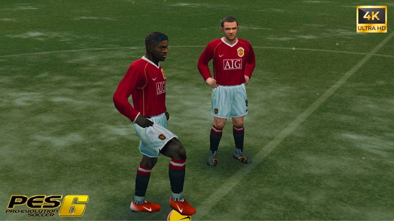 PES 6 - MANCHESTER UNITED VS ARSENAL - GAMEPLAY PS2 4K 