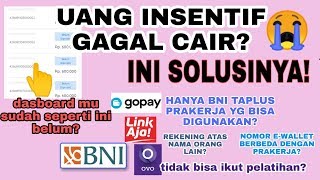 ... , prakerja, bni ovo gopay link aja pencairan nomor rekenin...