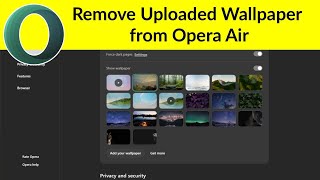 How to Remove Uploaded Wallpaper from Opera Air Browser?