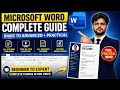 Microsoft Word Complete Course | Basic to Advanced + Resume Making 💼🔥#ms #msword 
