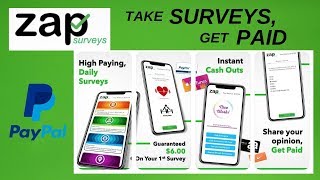 TAKE SURVEYS, GET PAID WITH ZAP SURVEYS (PAYPAL CASHOUT) screenshot 2