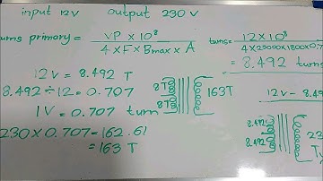 Ferrite transformer calculation for inverter circuit in Sinhala