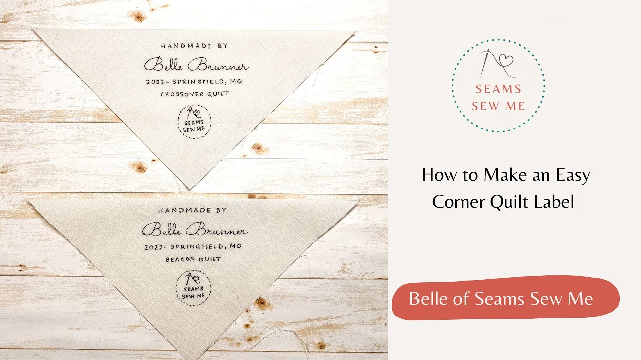 Making an Easy Corner Quilt Label YouTube