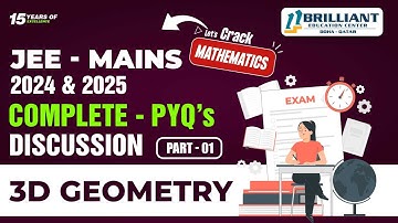 JEE Main Mathematics | 3D Geometry PYQs 2024 & 2025 | Three-Dimensional Geometry in One Shot Part-1