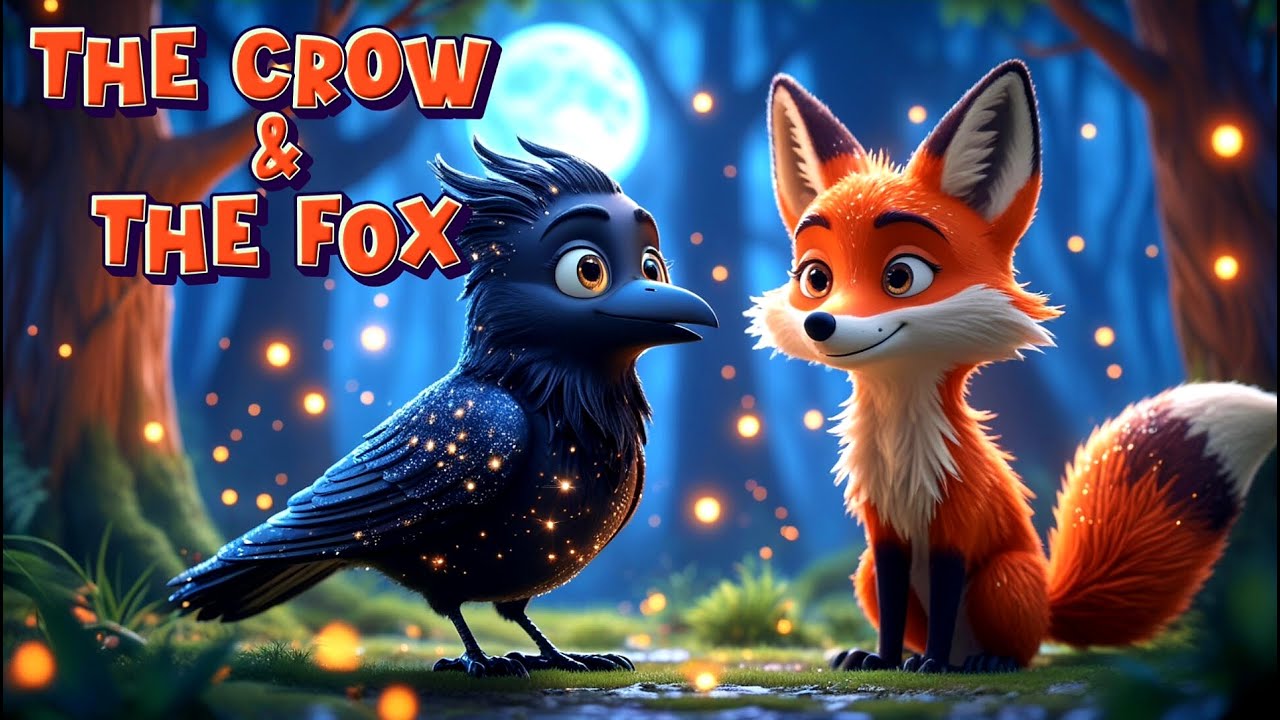Bedtime story for kids | the sly fox & the clever crow story - YouTube