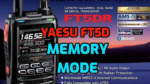 Yaesu FT5D -Memory mode