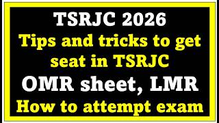 TIPS &amp; TRICKS to crack TSRJC seat. tsrjc exam model paper 2026. tsrjc model papers. tsrjc 2026