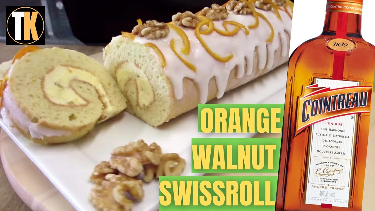 How To Make The Best Orange & Walnut Swiss Roll Cake | Orange Swiss Roll Cake Recipe | Swiss Roll
