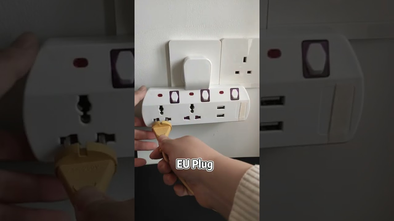 2 way universal t-socket multi adaptor with 2 usb ports