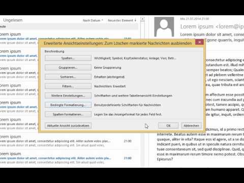 Outlook 2013 - ungelesene Mails farblich hervorheben