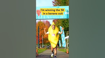 Running a 5K in a banana suit...