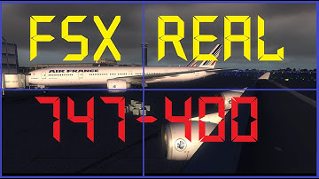 ►FSX HD◄ 747 Pushback from CDG ♣ EnbSeries Super Mod NIGHT TEST (sunset)