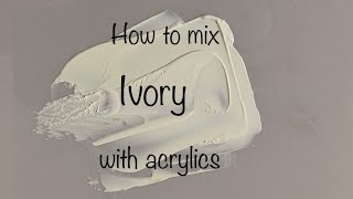 How To Make Ivory | Acrylics | ASMR | Color Mixing #91 screenshot 4