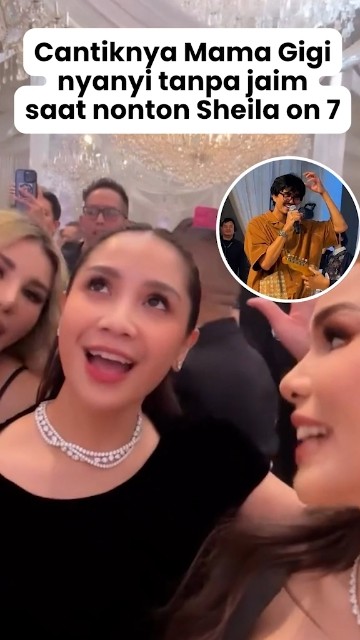 Cantiknya Nagita Slavina nyanyi tanpa jaim saat nonton Sheila on 7 di Luna Maxime