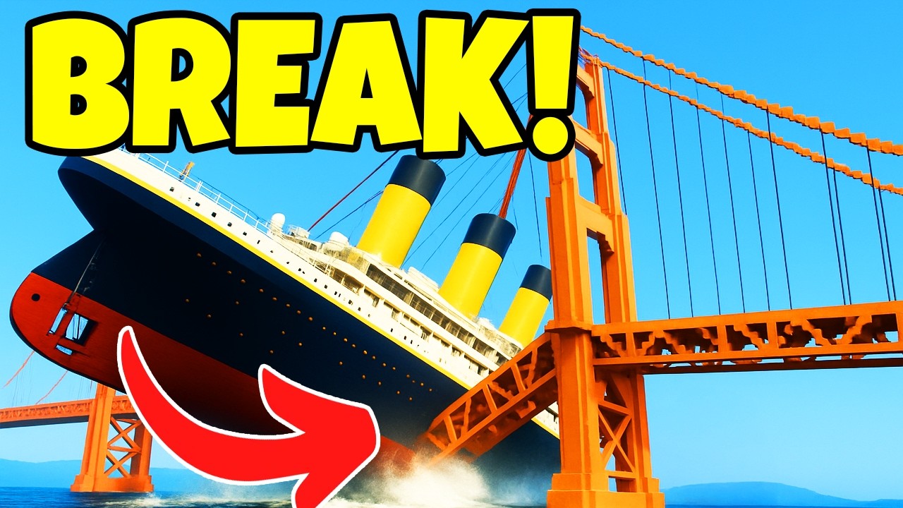 Титаник против моста ЗОЛОТЫЕ ВОРОТА в MINECRAFT! | Разборка