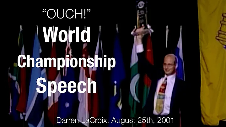 Toastmasters World Championship of Public Speaking...