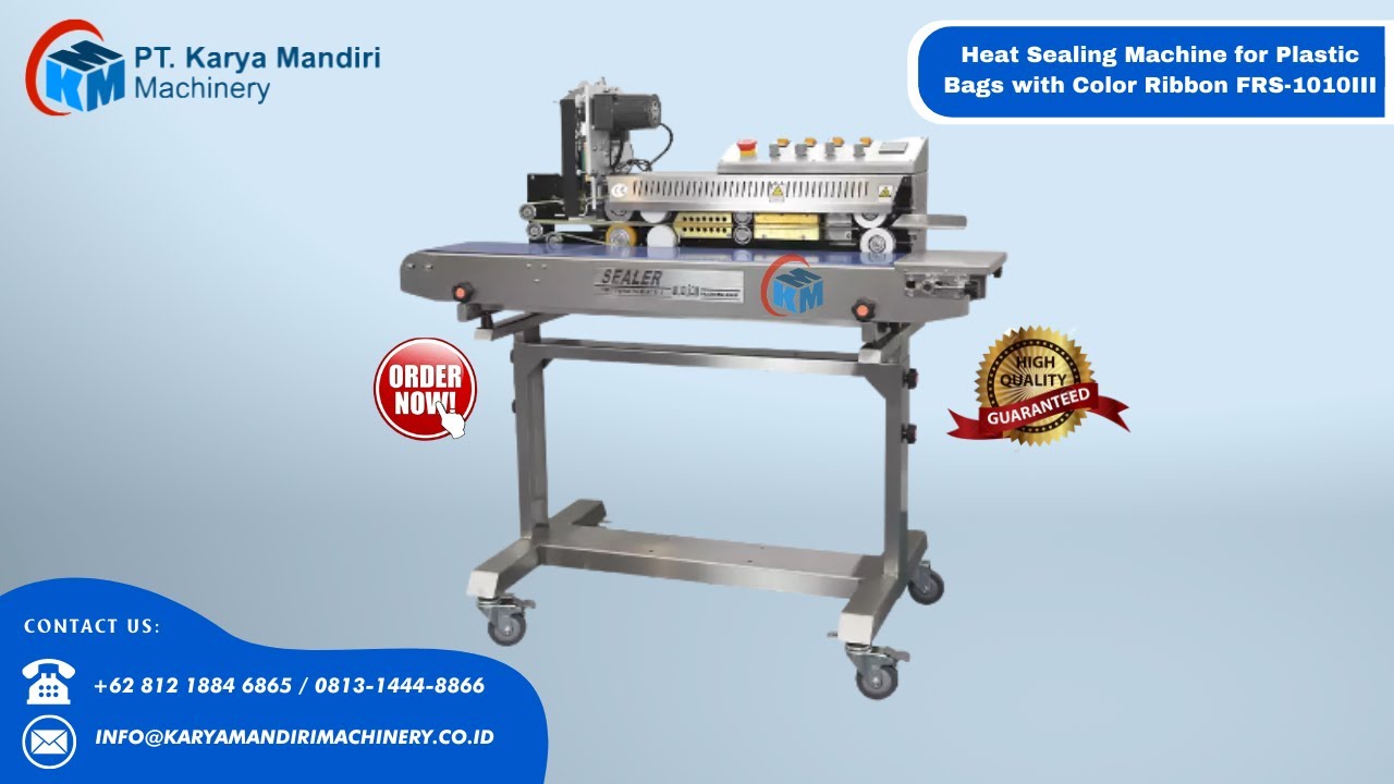 Heat Sealing Machine for Plastic Bags with Color Ribbon FRS-1010III