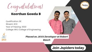 Student Successfully Placed | Java Full Stack Development | Jspiders Marathahalli | Keerthan Gowda B