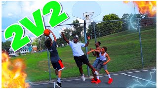 TRIZZYFUNNY & CJRICE VS ANT & TT 2V2 BASKETBALL ! (things got heated)