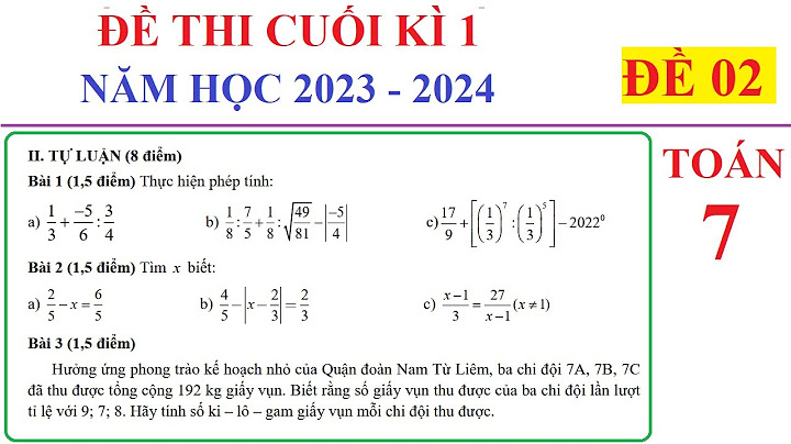 Đề cương toán lớp 7 hk1 có đáp án năm 2024