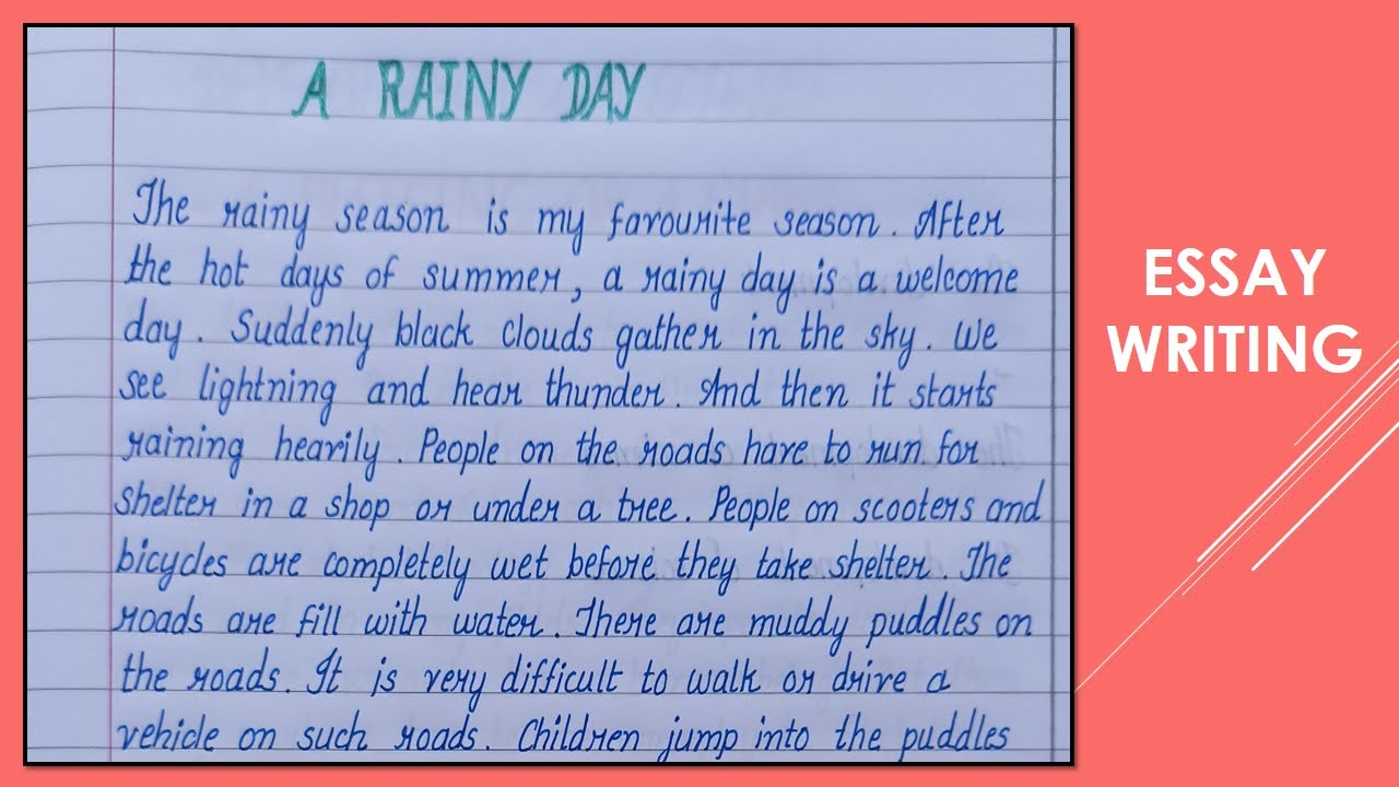 essay writing on rainy day