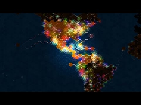 Stock video. Hexagons