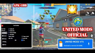 FF HACK MOD MENU DOWNLOAD || FREE FIRE HEADSHOT HACK || UNITED MODS V75 FREE FIRE