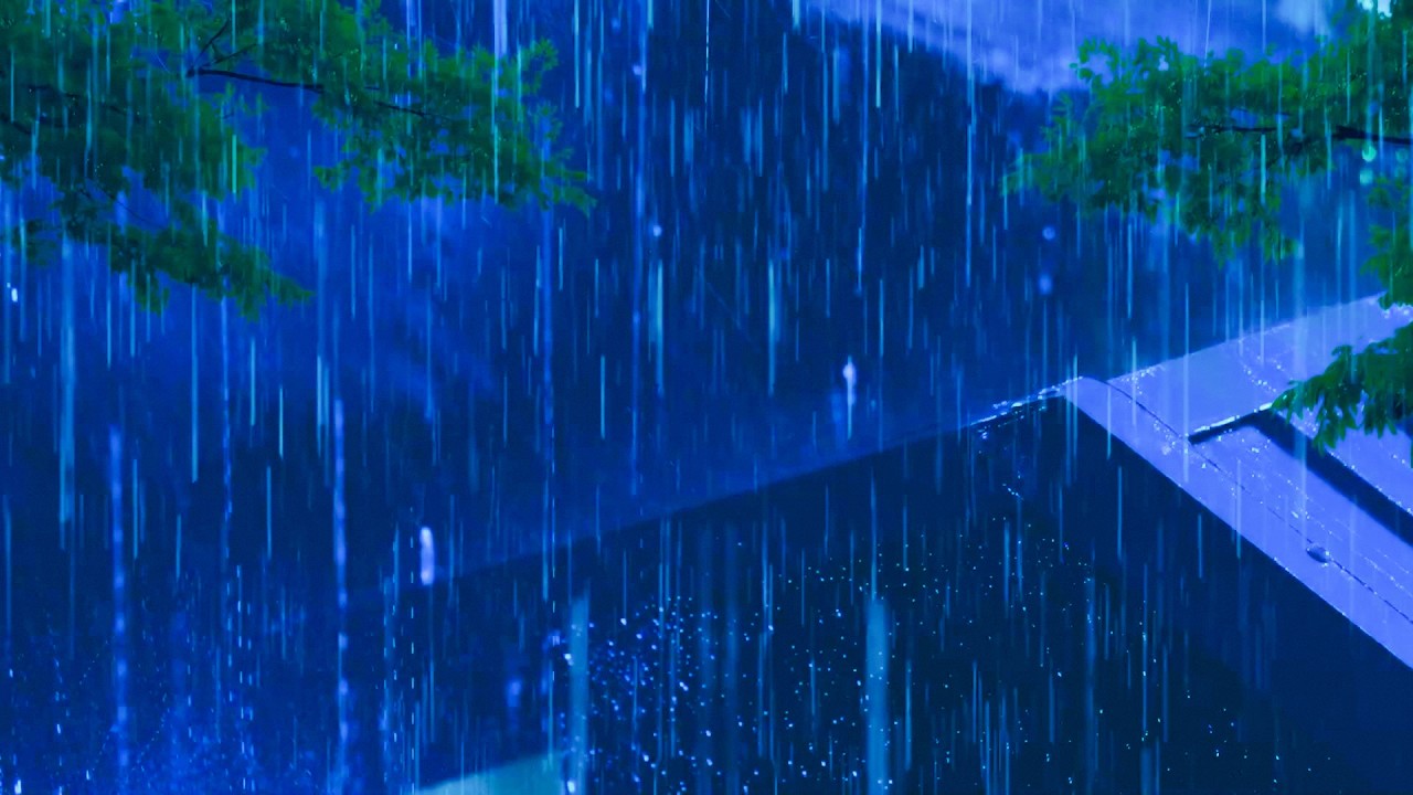 Deep Sleep Guaranteed with Torrential Rain and Thunder Roaring on a Rustic Tin Roof