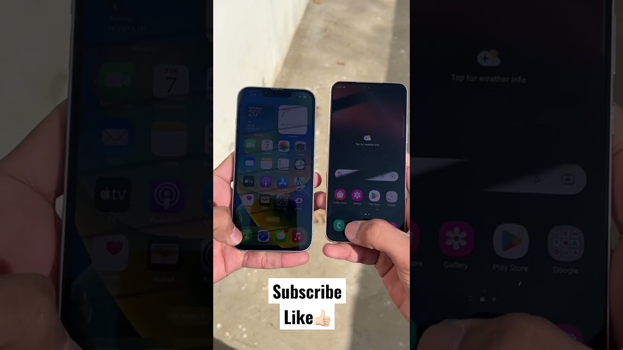 iPhone 14 vs Samsung Galaxy S22 | Max Brightness Test 