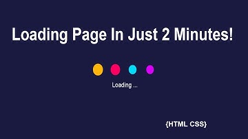 Loading page Animation Using Only HTML & CSS in 2 Minutes!