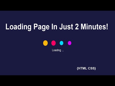 Loading page Animation Using Only HTML & CSS in 2 Minutes!