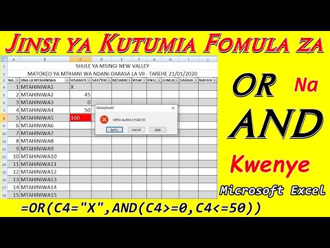 Video: Jinsi Ya Kuandika Fomula Katika Excel