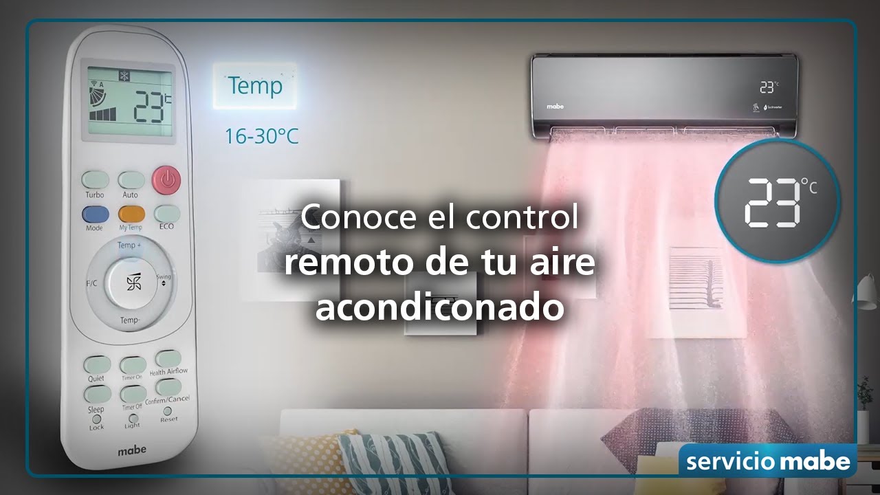 Mabe Aires acondicionados: Conoce el control remoto para aire acondicionado  