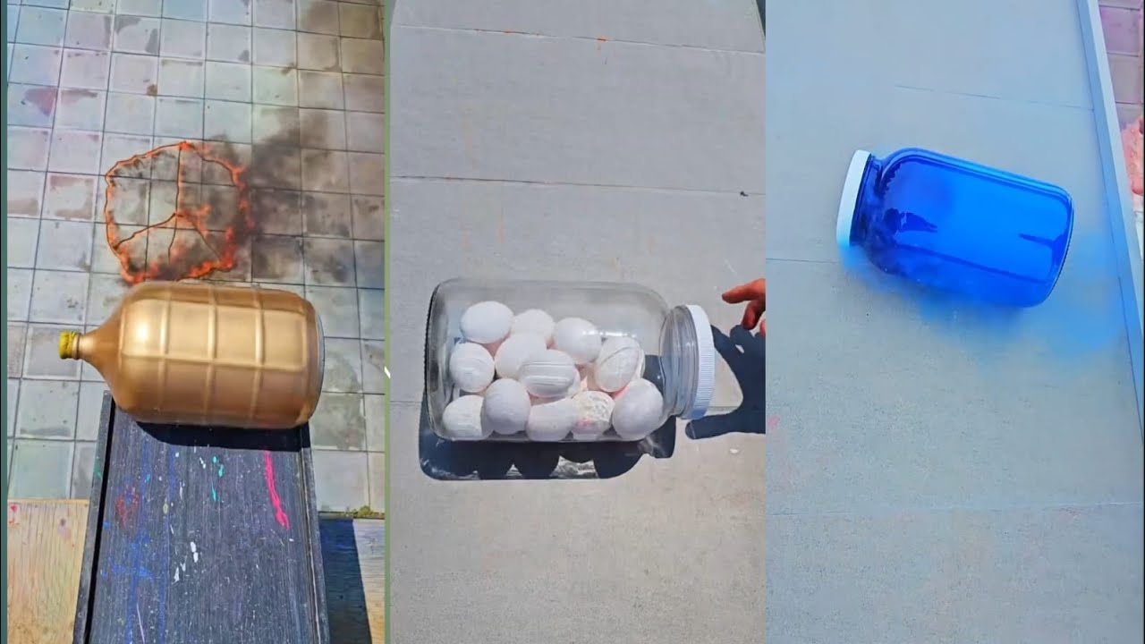 🎈Breaking Glass Bottles and Balloon Drops! Crushing Crunchy & Soft Things!🔥