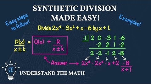 Synthetic Division of Polynomials | Step-by-Step Examples