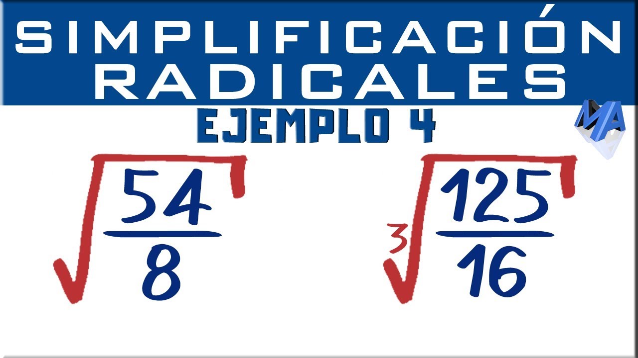 Simplificar radicales. Distintos índices y métodos