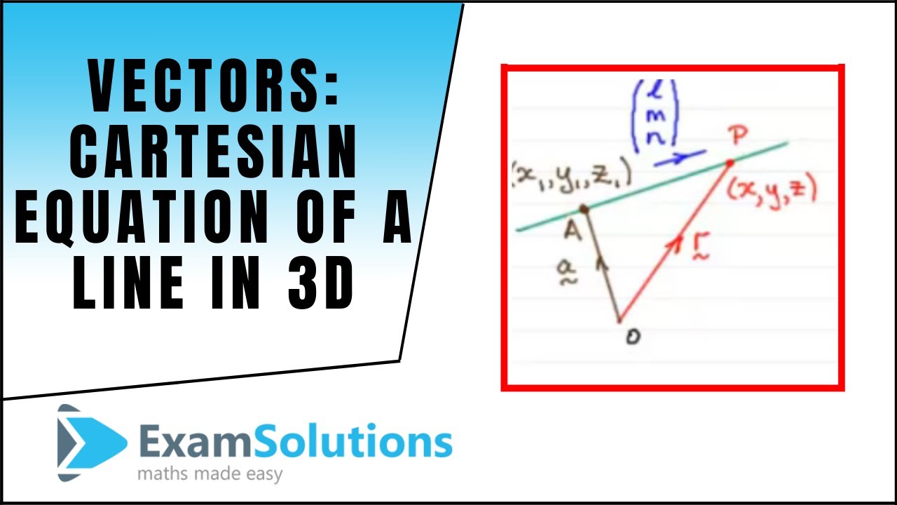 Vectors Cartesian Equation of a Line in 3D