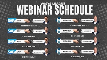 Wisys AI Webinar Series: Full Schedule: Discover the Future of SAP Business One Automation