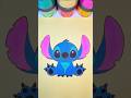 Cute Stitch 💙🩵🩷 Sand Art Painting ASMR #shorts