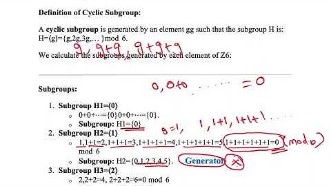 Secure Communication: Cyclic Subgroup Creation with Example | Step-by-Step Explanation"