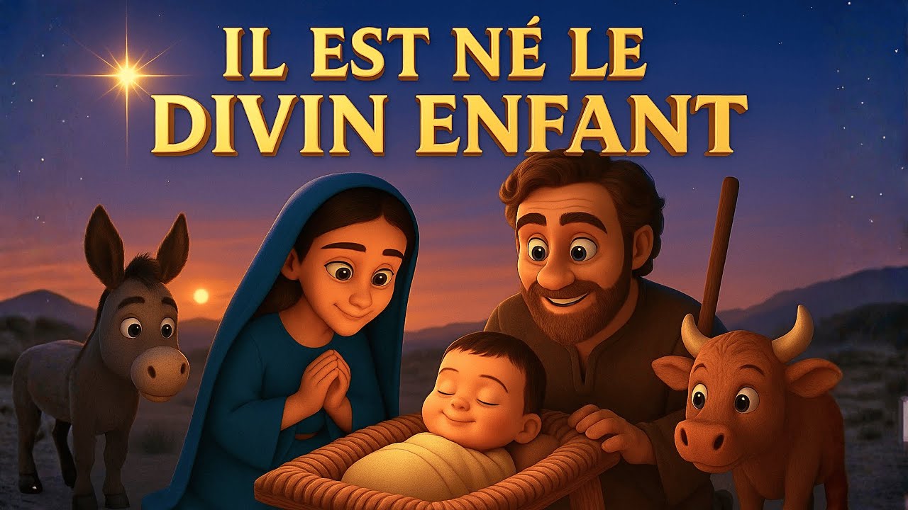 Il Est Né le Divin Enfant 👼🎄🌟 | Chanson de Noël pour Enfants 🎶