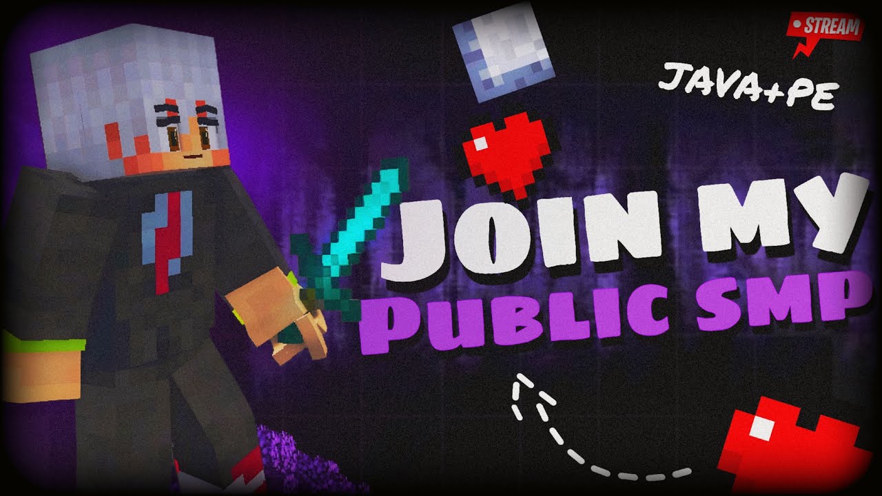 Minecraft Live 🔴 Public SMP | Java + Pe | FULL DAY | 24/7 server | # ...